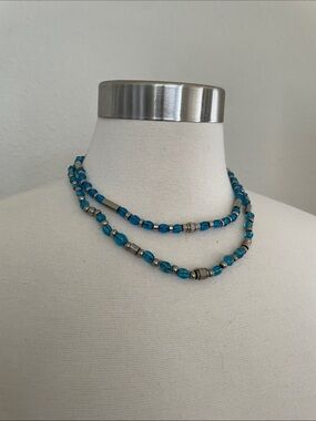2 blue Beaded Necklace’s - Unbranded